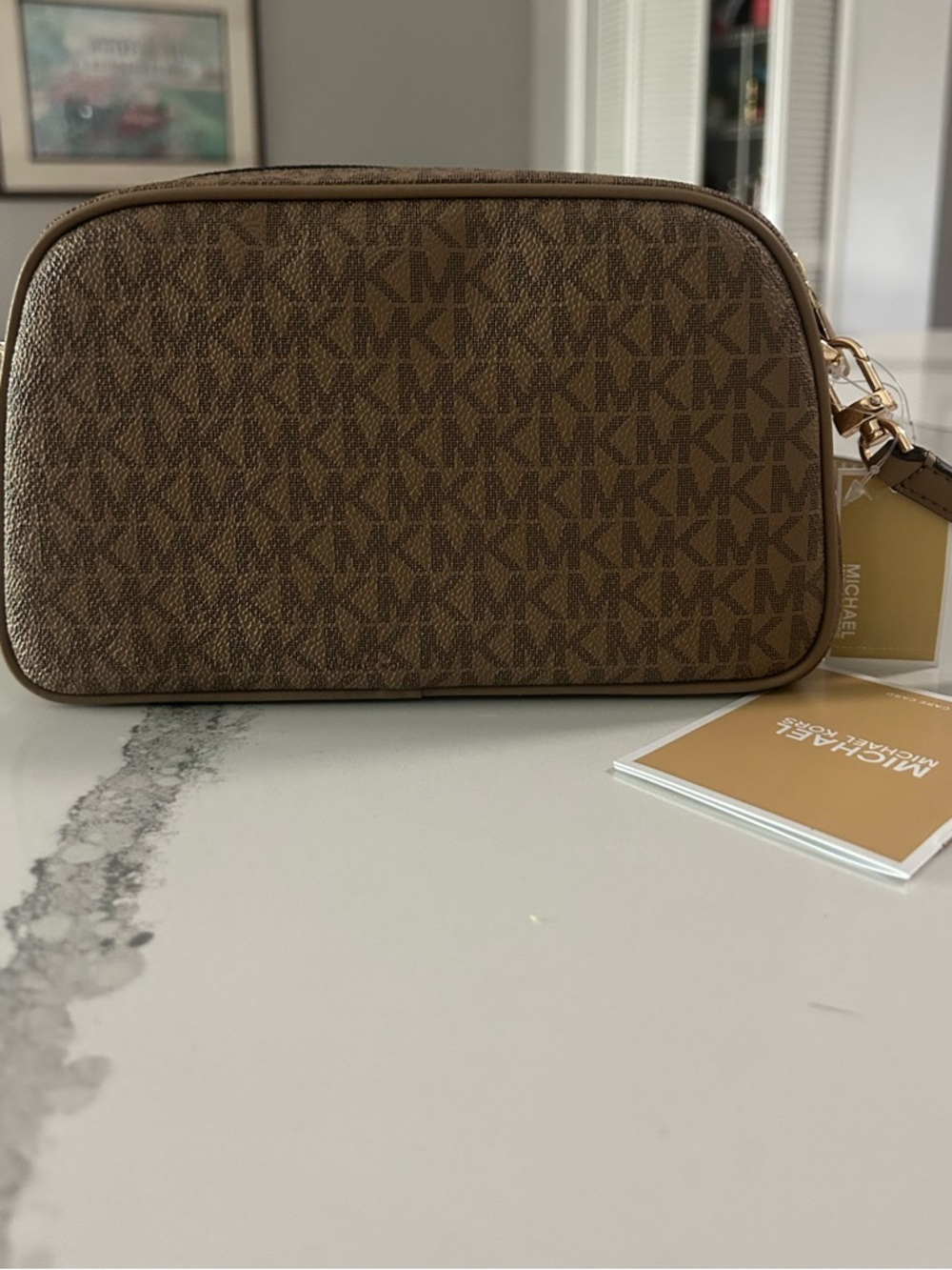 NWT MICHAEL Michael Kors Jet Set Small Signature Logo Camera Crossbody Brown - Picture 6 of 8